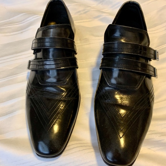 100% Authentic Versace Black Leather Shoes Men's 40.5 EU / US 7.5 - Picture 4 of 8
